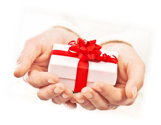 Hands offering a gift