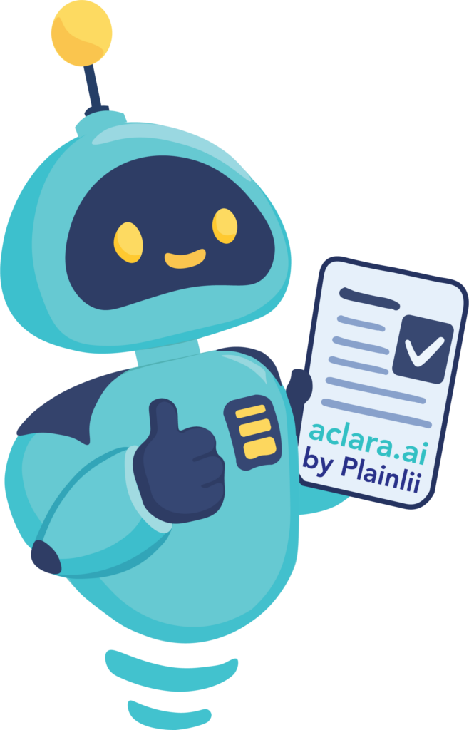 Aclara robot mascot clear background